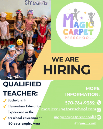Magic Carpet Preschool January 2024 Advertisement